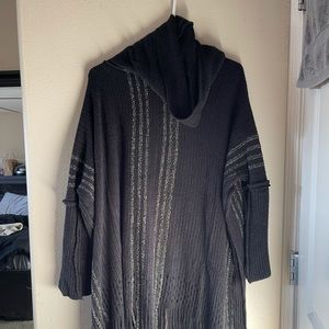 black long turtle neck sweater